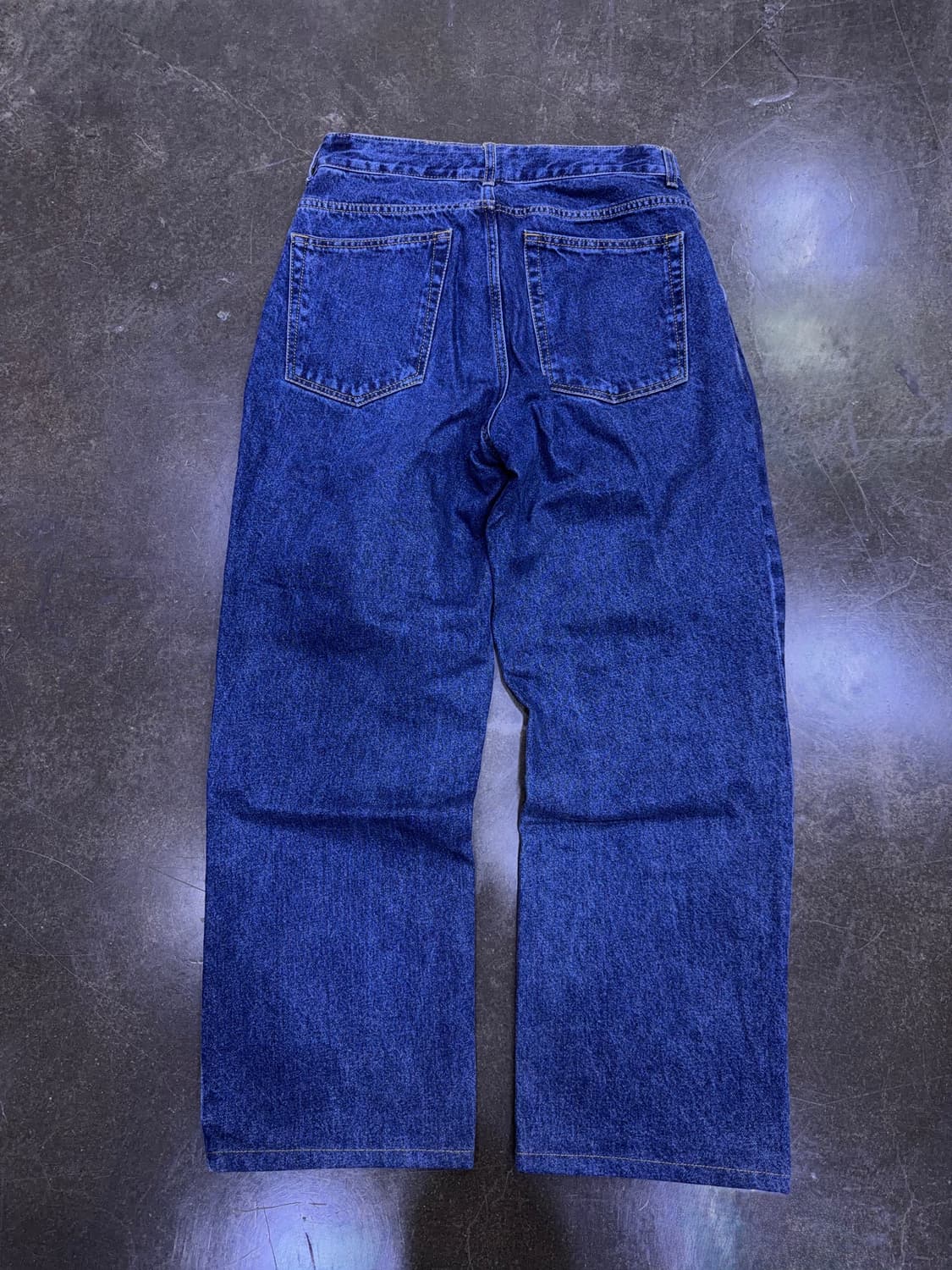 유니폼브릿지 와이드 원턱 데님팬츠 인디고 M 상품이미지2