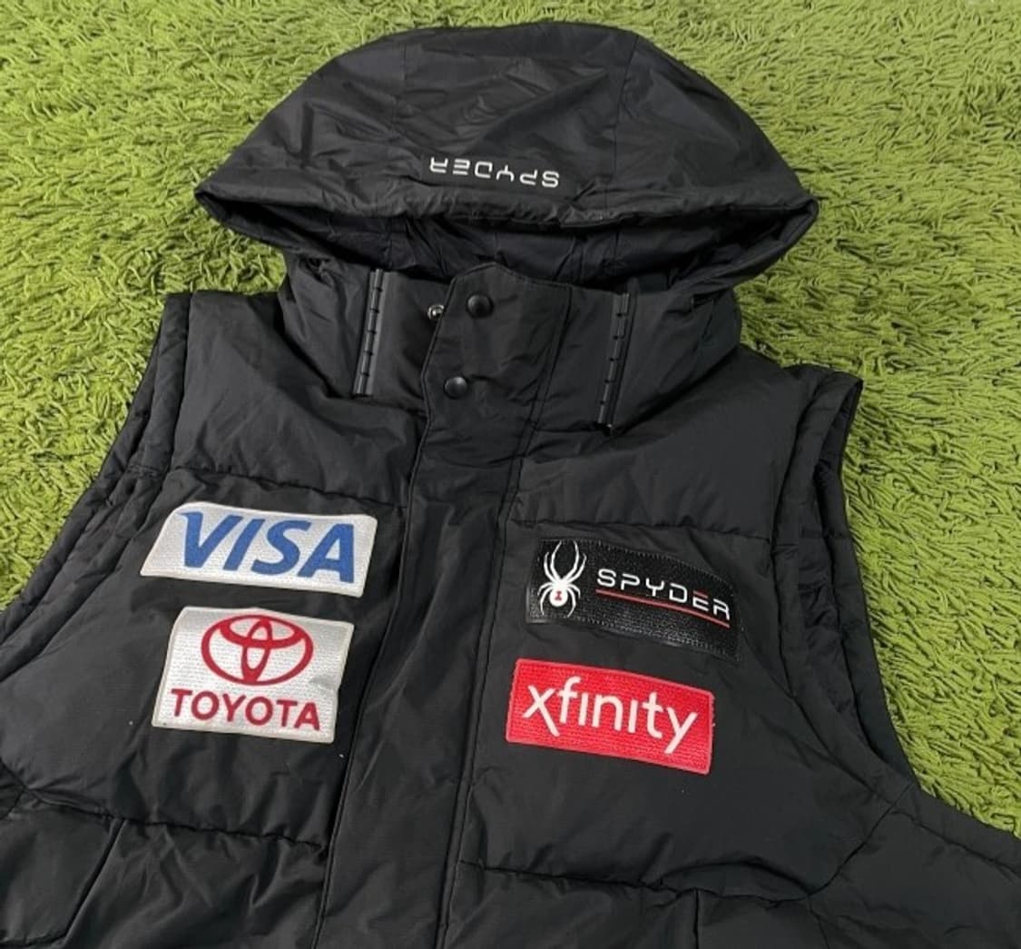 스파이더 스키 패딩 오리털 덕다운 후드 스키 조끼 패딩 105~110 상품이미지2