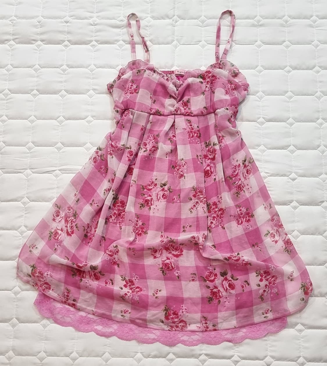 Sugar Gloss(슈가글로스) 마즈 로즈 체크원피스 상품이미지1