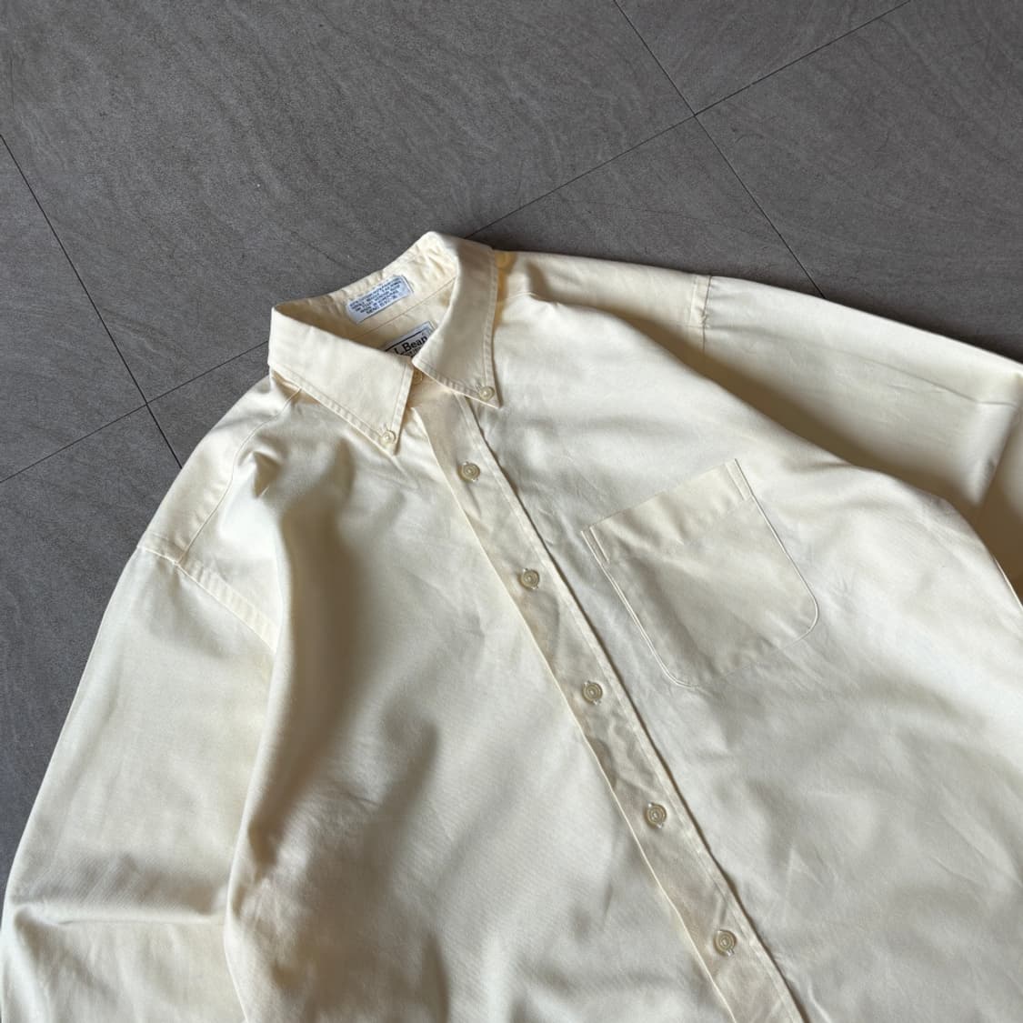 엘엘빈 정품 옐로우 코튼 셔츠  상품이미지2