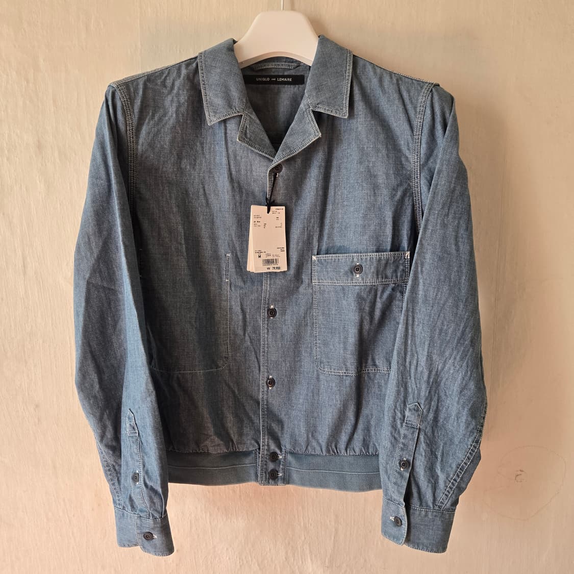 유니클로X르메르 샴브레이 셔츠블루종 상품이미지1