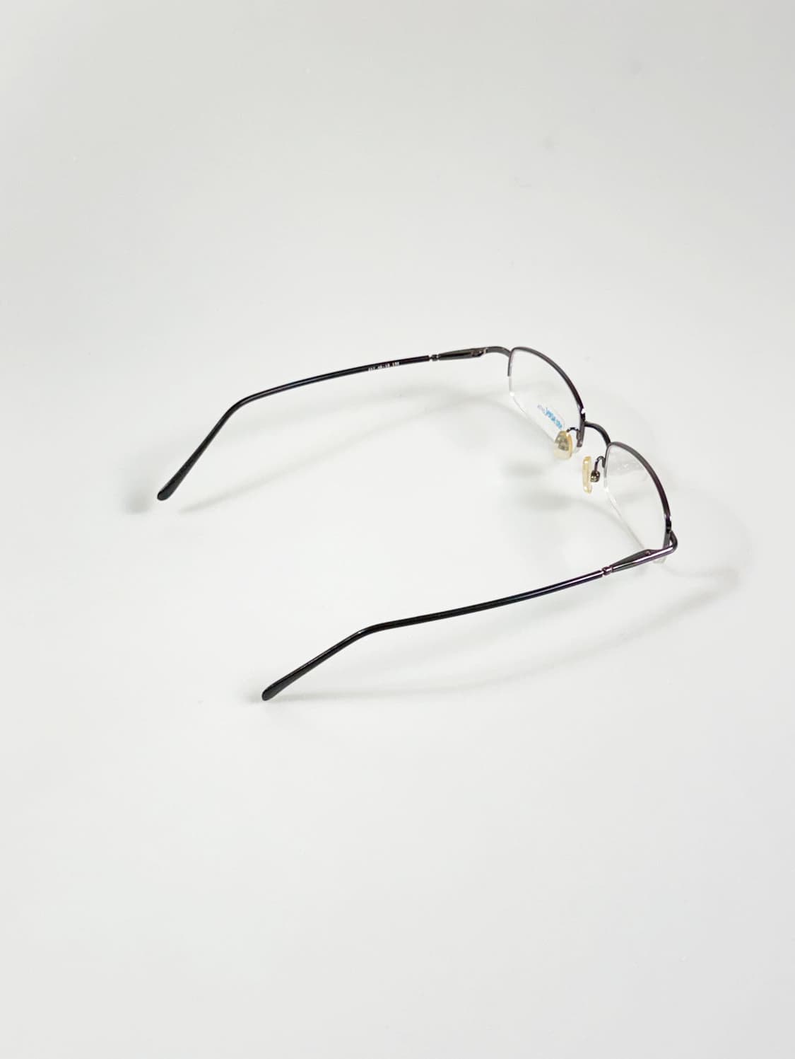 90s HU MAN OPTA 반무테 스퀘어 메탈 빈티지 안경 상품이미지4