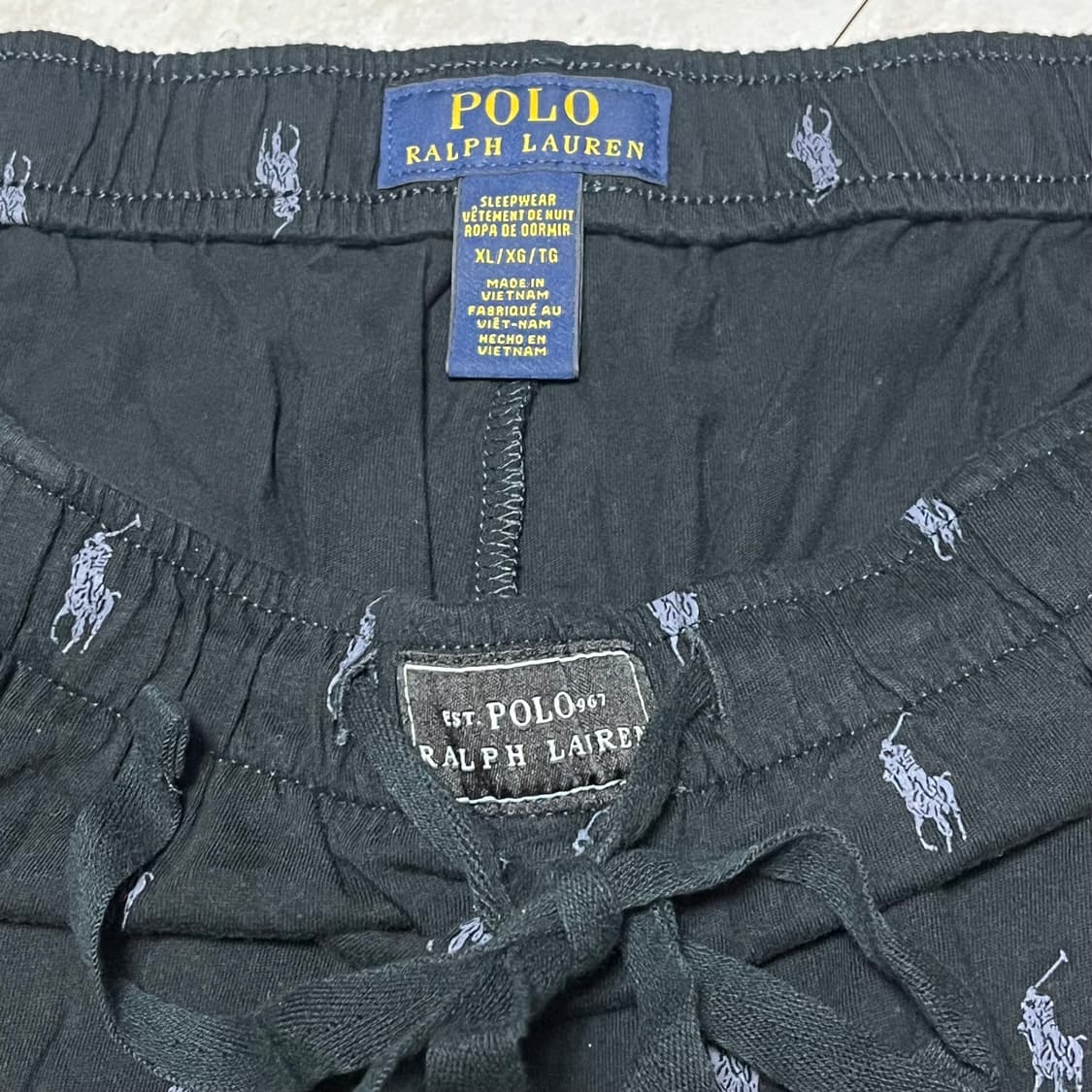 새상품 POLO 폴로 포니패턴 코튼 잠옷바지 파자마 XL 상품이미지2