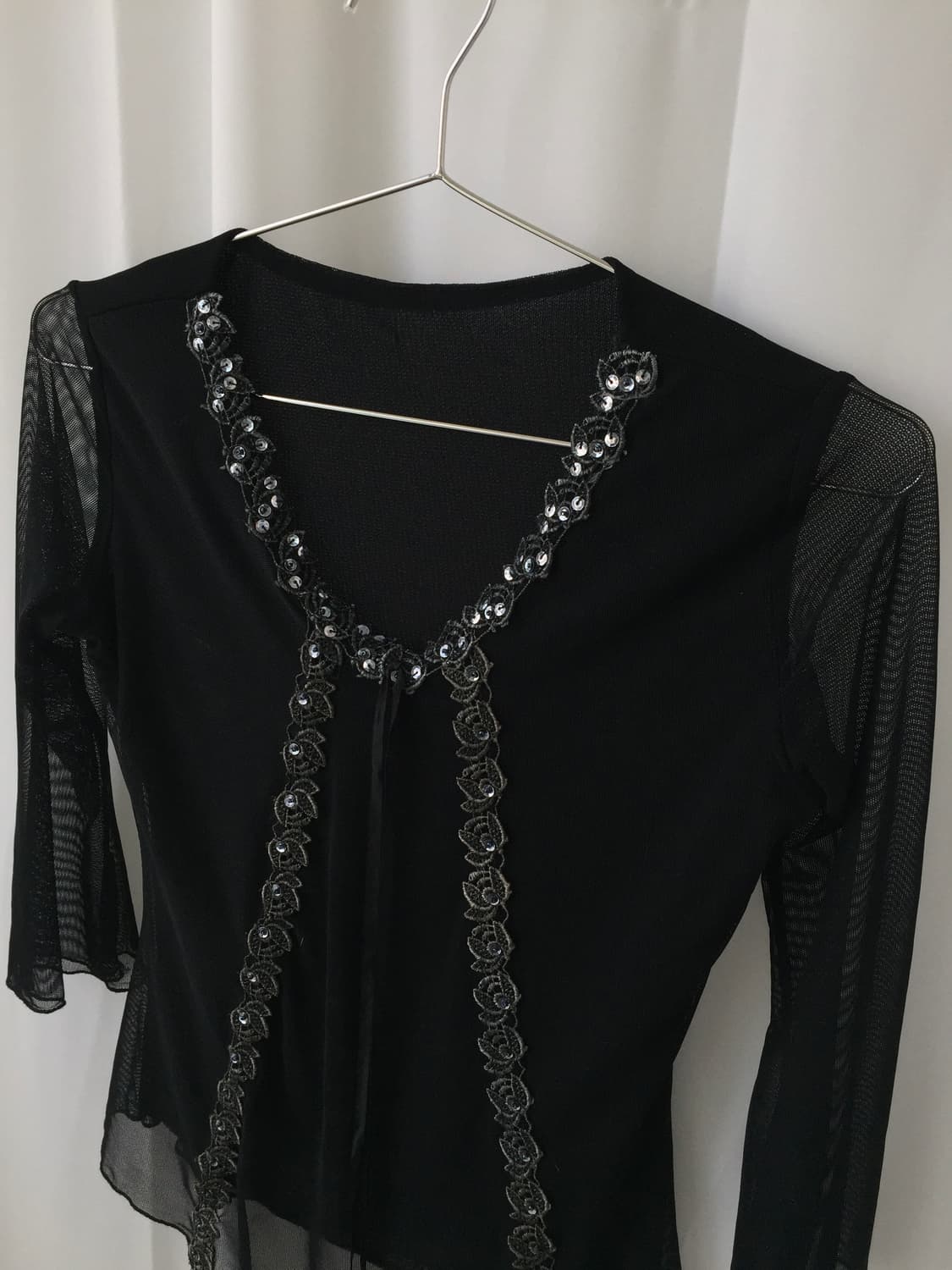 [vintage] Spangles black top 상품이미지2