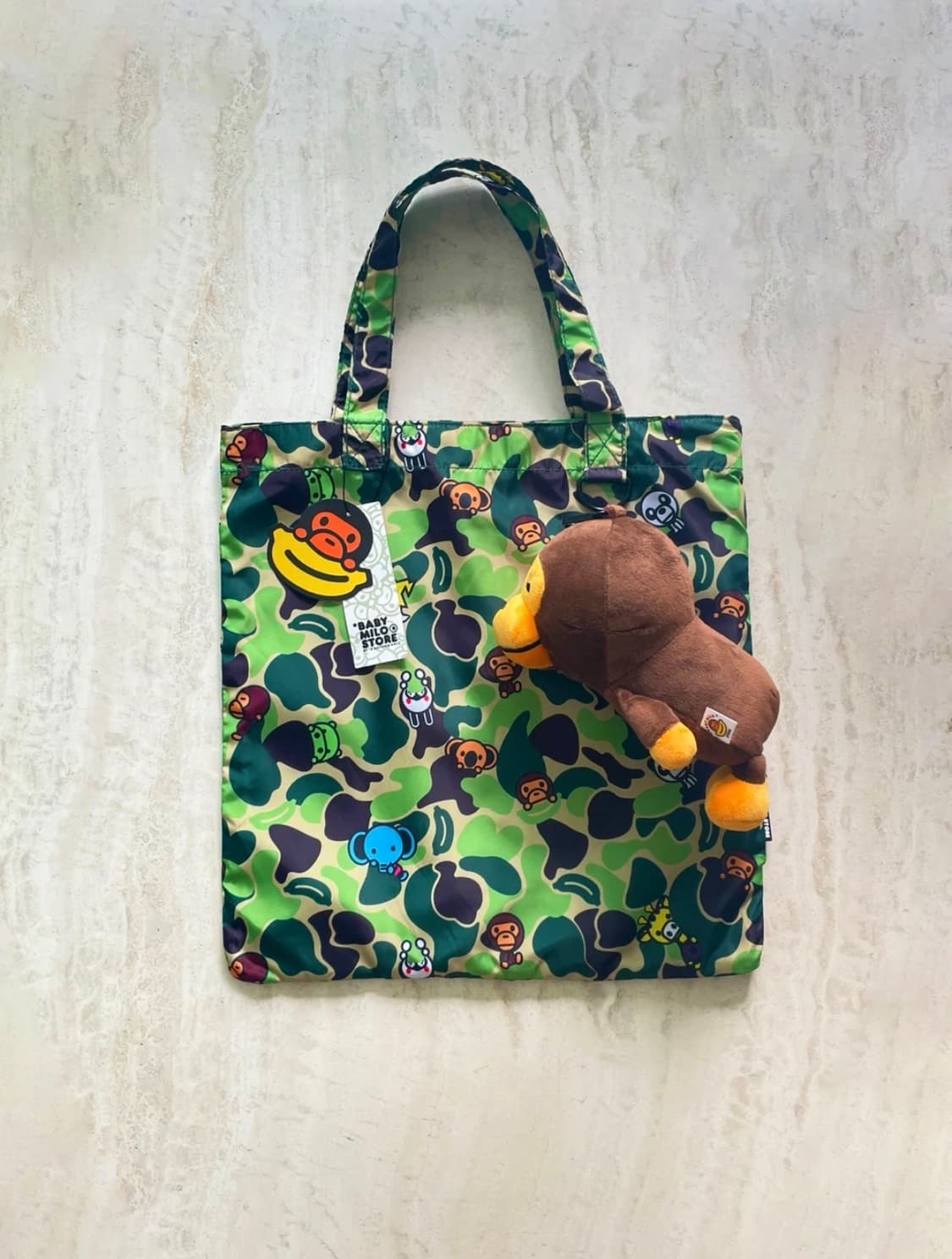 BAPE PLUSH DOLL TOTE BAG 베이프 베이비 마일로 플러시 상품이미지2