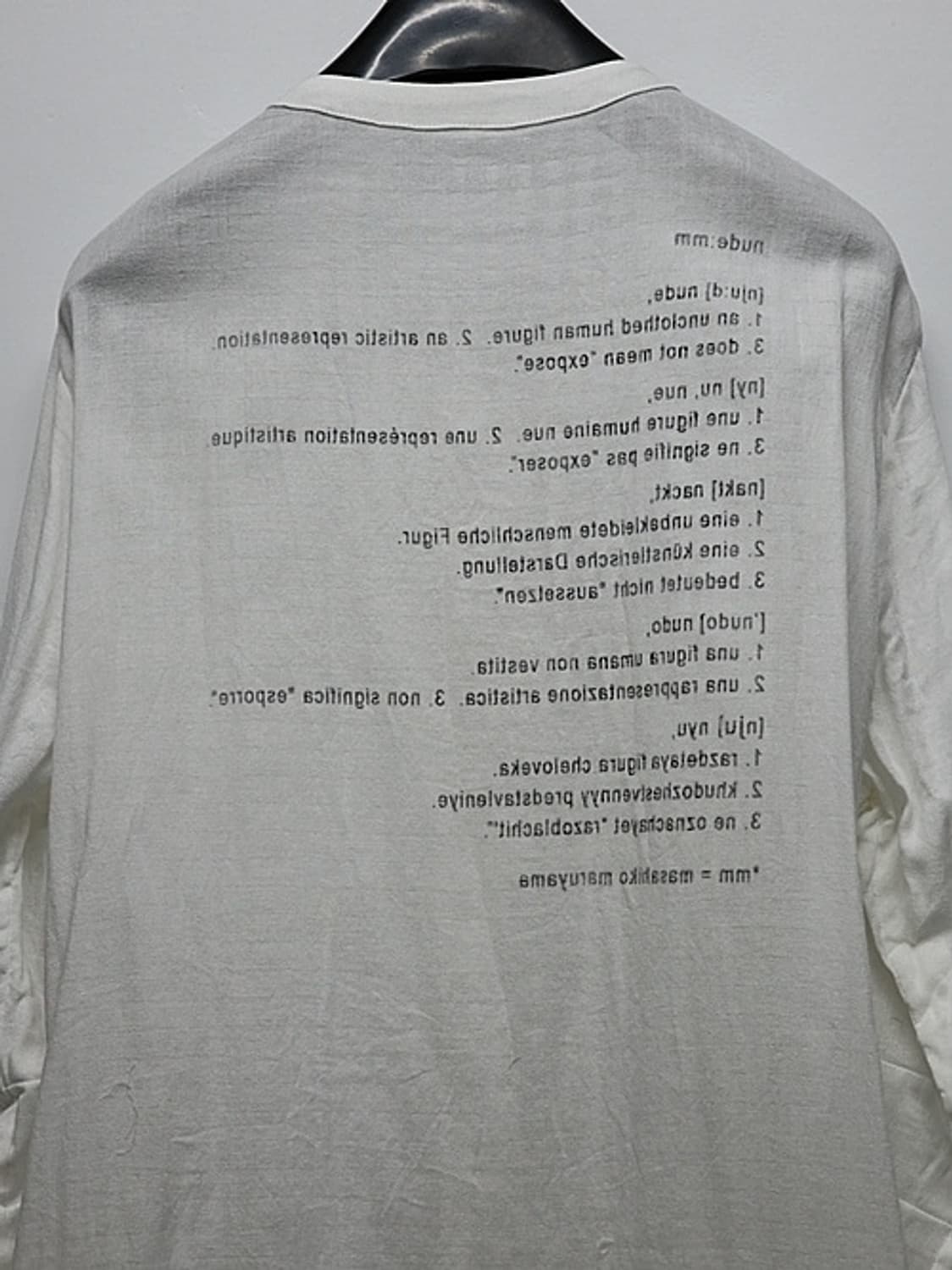 nude:masahiko maruyama 백프린팅 리버서블 셔츠 1siz 상품이미지5