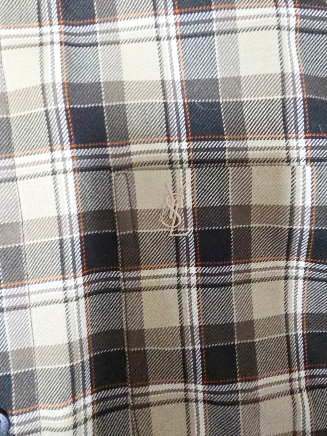 [입생로랑] 올드머니 감성 브라운 타탄체크 클래식 셔츠 95(M) 상품이미지3