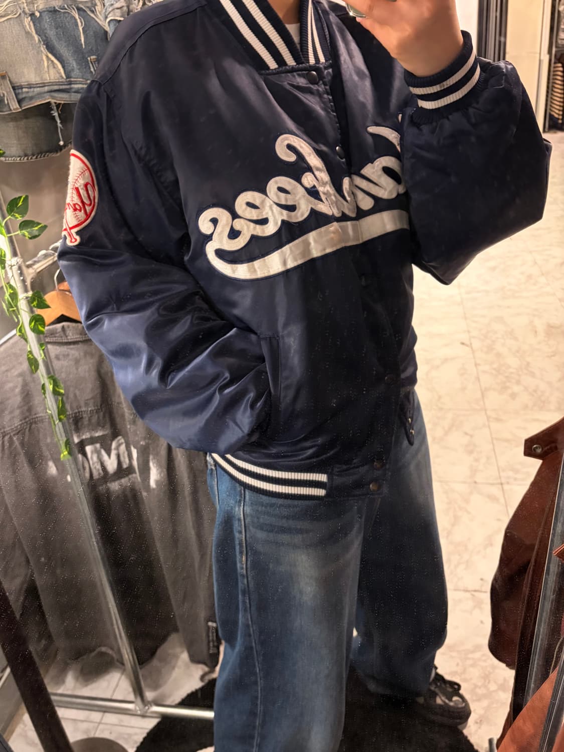 (정품/M)마제스틱 뉴욕 양키스 바시티 자켓a1 상품이미지1