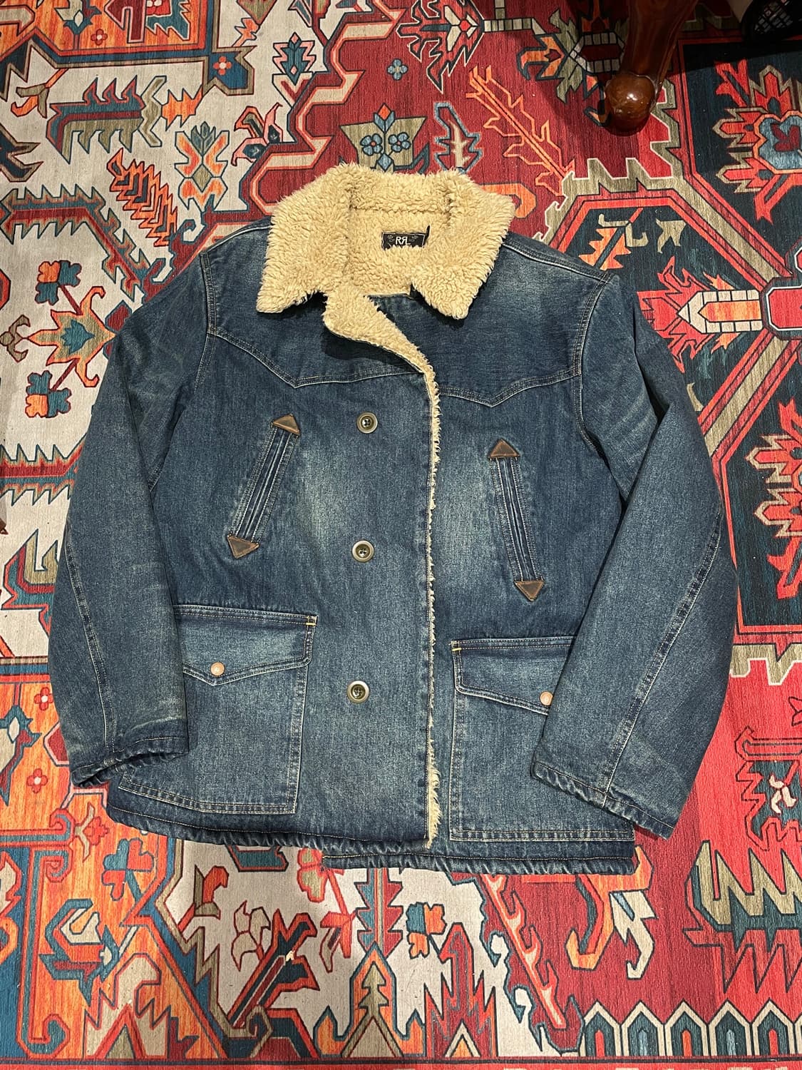 RRL 더블알엘 쉐르파 라이닝 데님 피코트 (XL) 시즌오프 상품이미지1