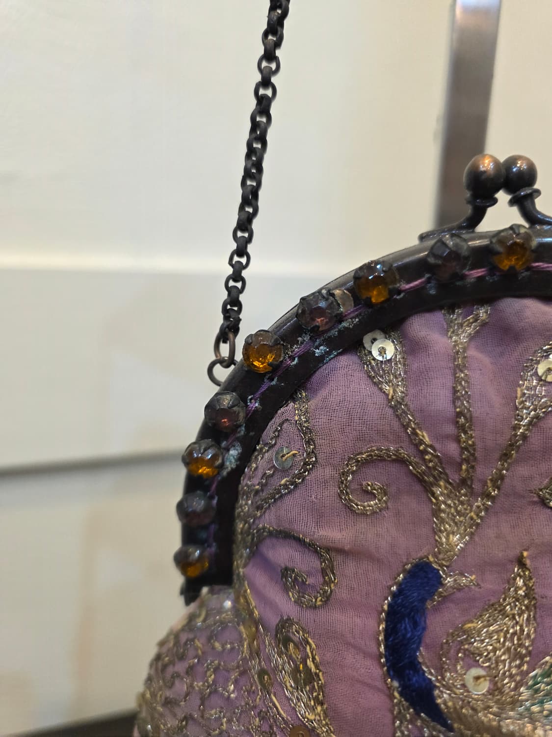 빈티지 체인 토트 자수 가방 상품이미지1