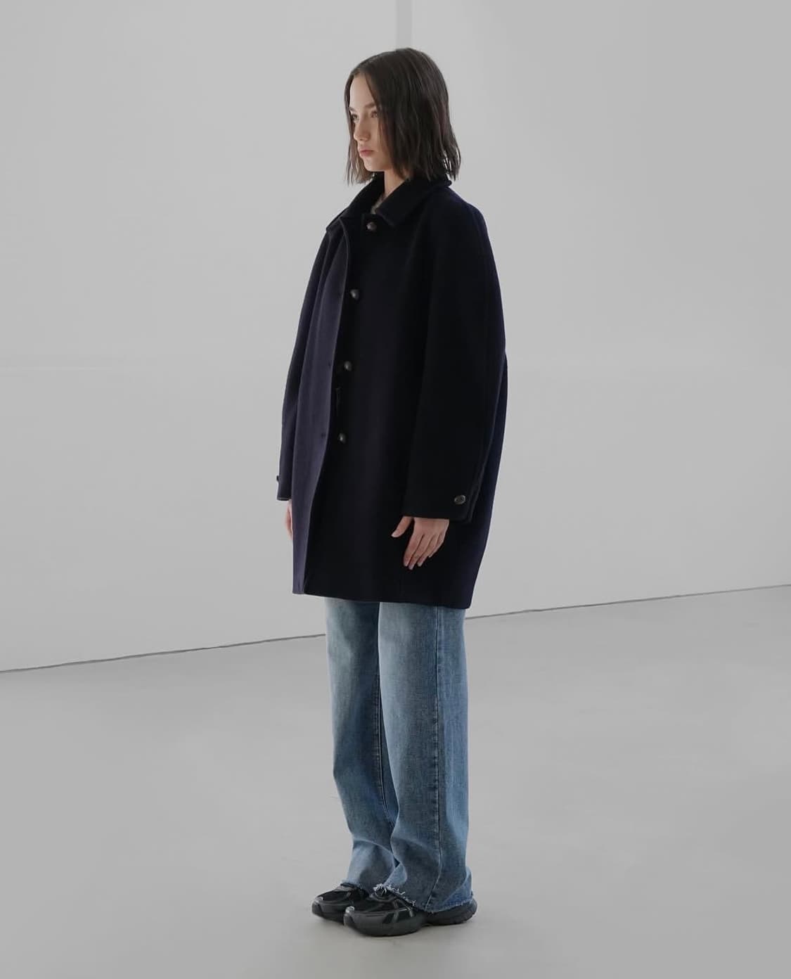 (새상품) 11am 일레븐에이엠 하프 코트 / 네이비 상품이미지6