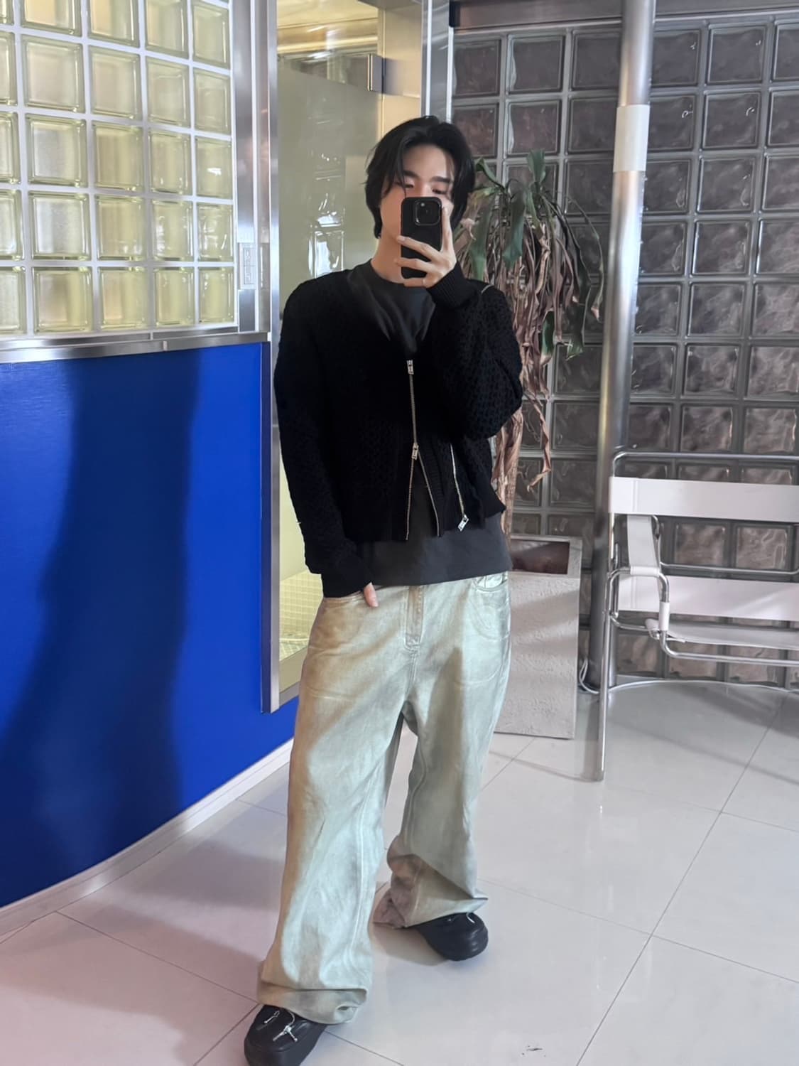 Line Zip Damage Cardigan 상품이미지5