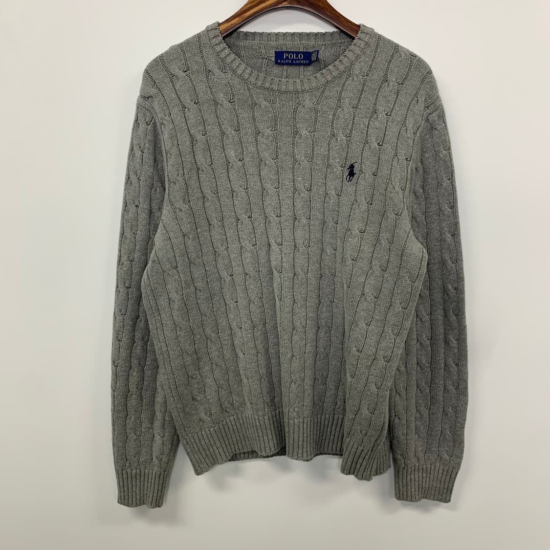 폴로 랄프로렌 신형 그레이 꽈배기 니트 상품이미지2