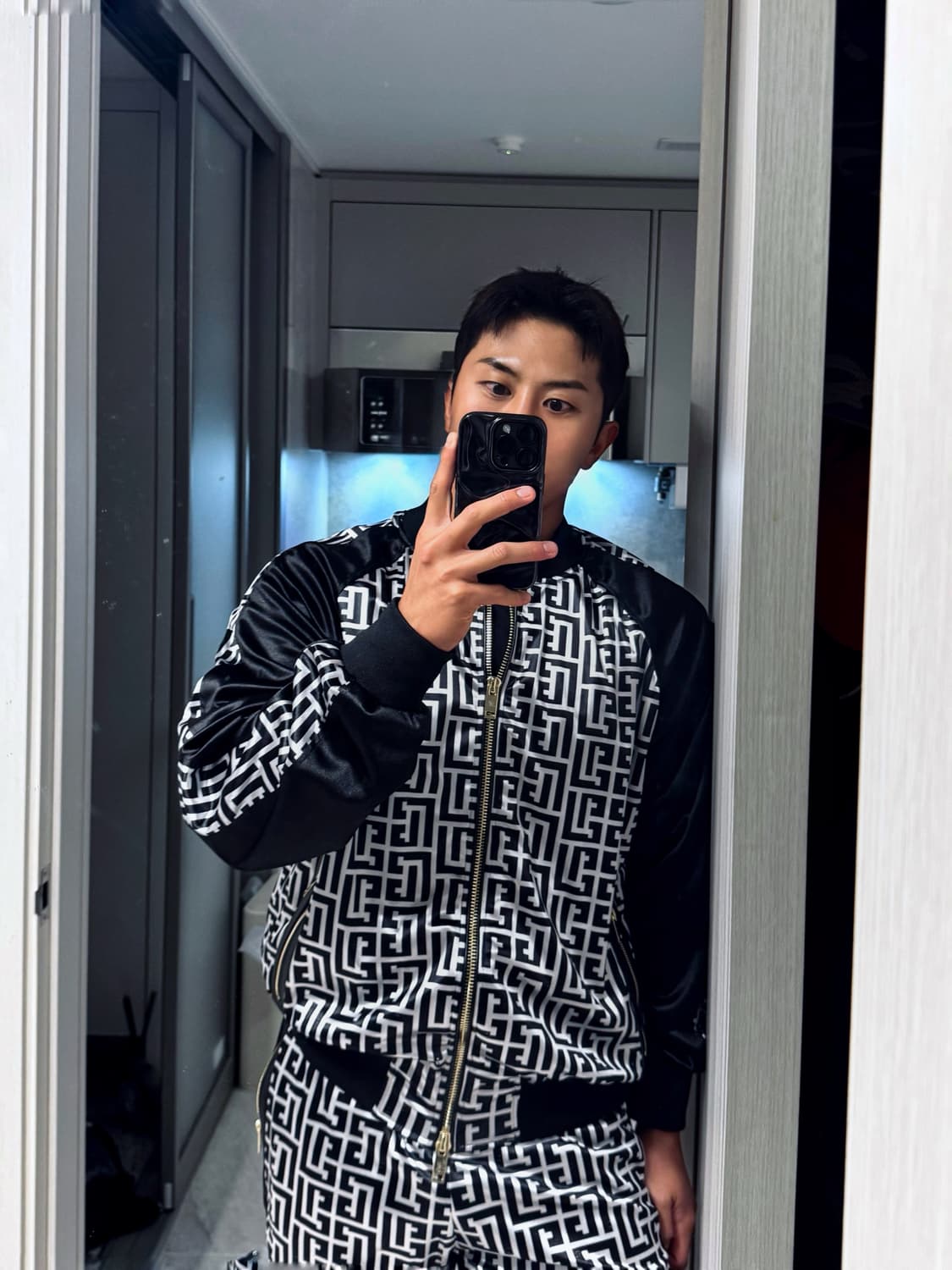 라피나토 에뚜알 볼란테 본투윈 짐웨어 레오파드 셋업 (새상품) 52사이즈 상품이미지2