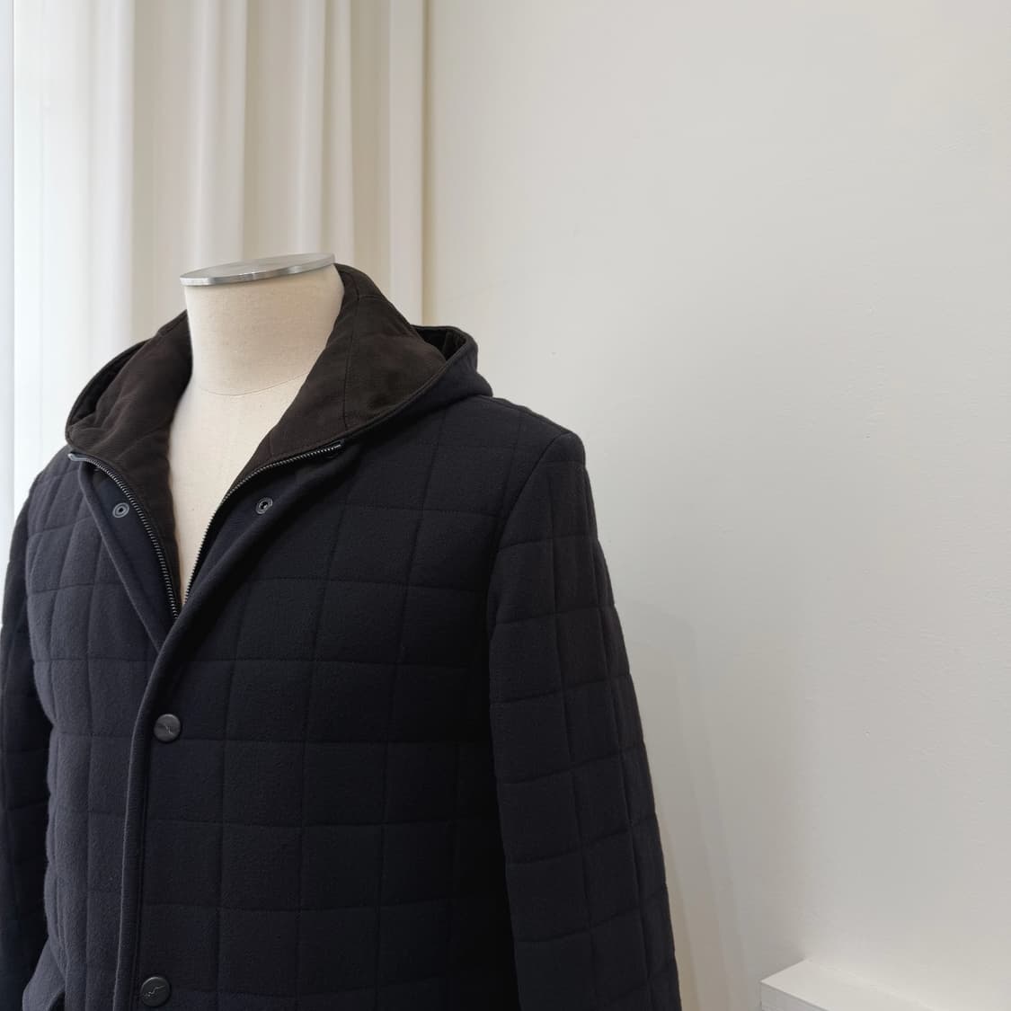 Corneliani ID 울캐시미어 퀼팅 후드 자켓 상품이미지6