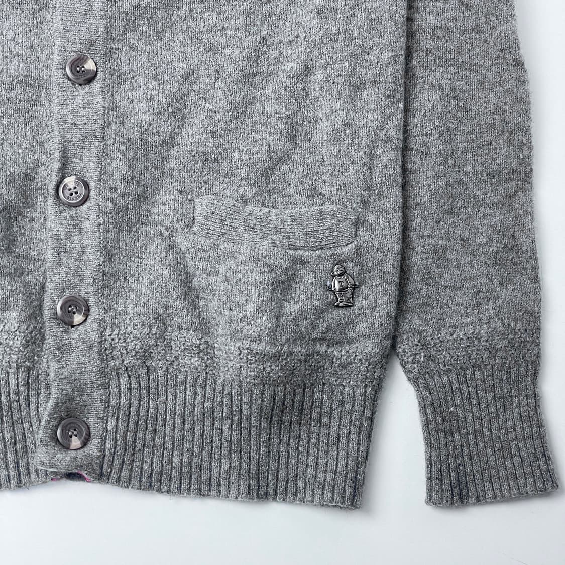 [중고] 티니위니 회색 울 가디건 L 상품이미지4