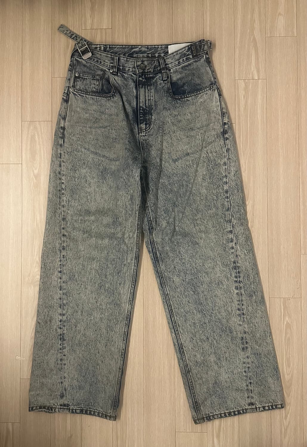 [M] yiyae 이예 와이드 코팅 데님 팬츠 상품이미지2