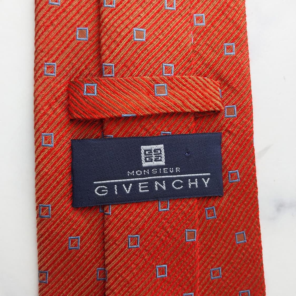 지방시 실크 오렌지 패턴 넥타이 10.1cm A등급 K2453
 상품이미지8