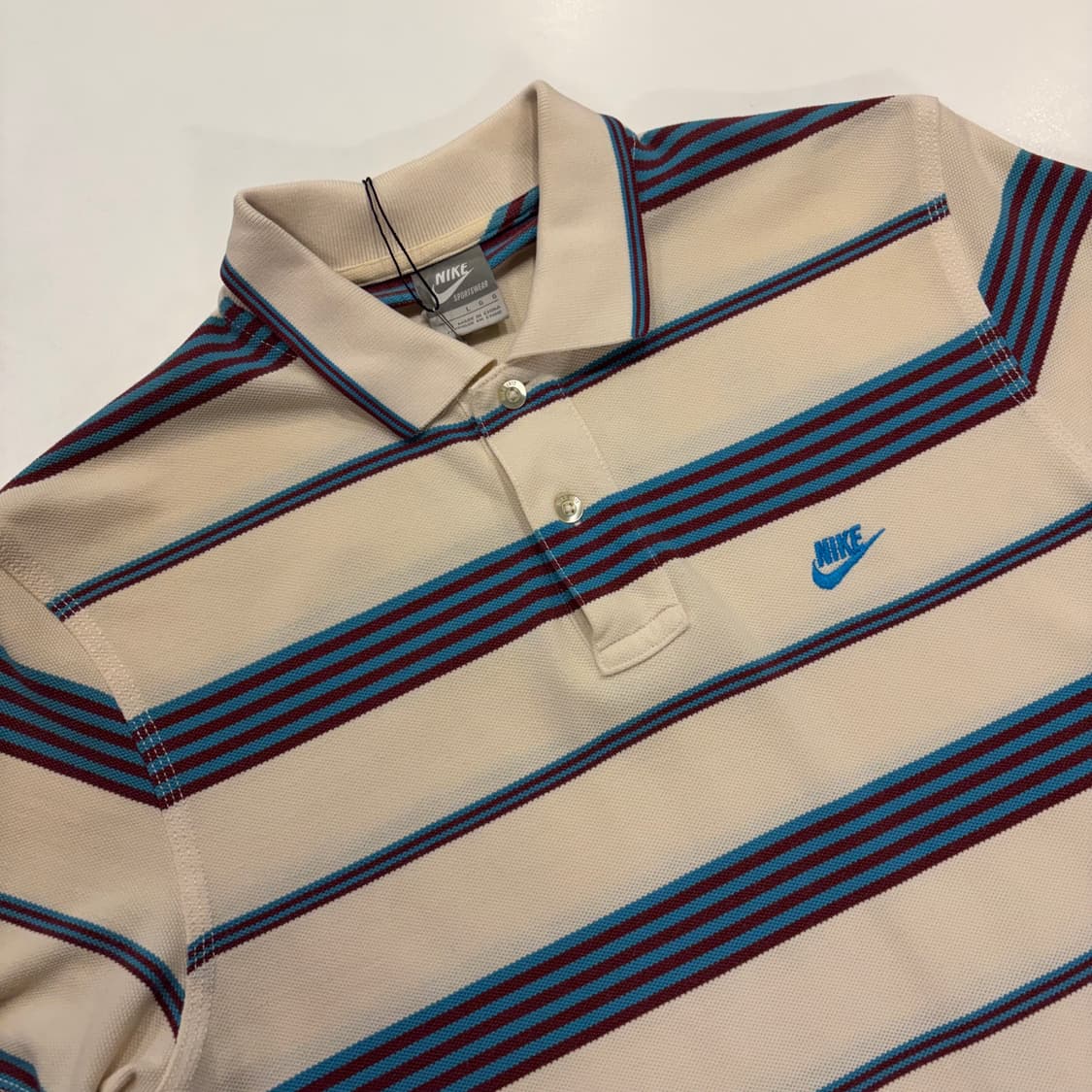 [L] 08s 나이키 스트라이프 반팔 카라티 B435 상품이미지3