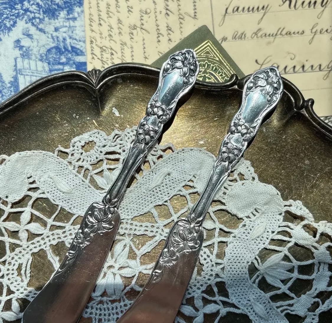 1908 wm. rogers & son 실버플레이트 버터나이프 상품이미지3