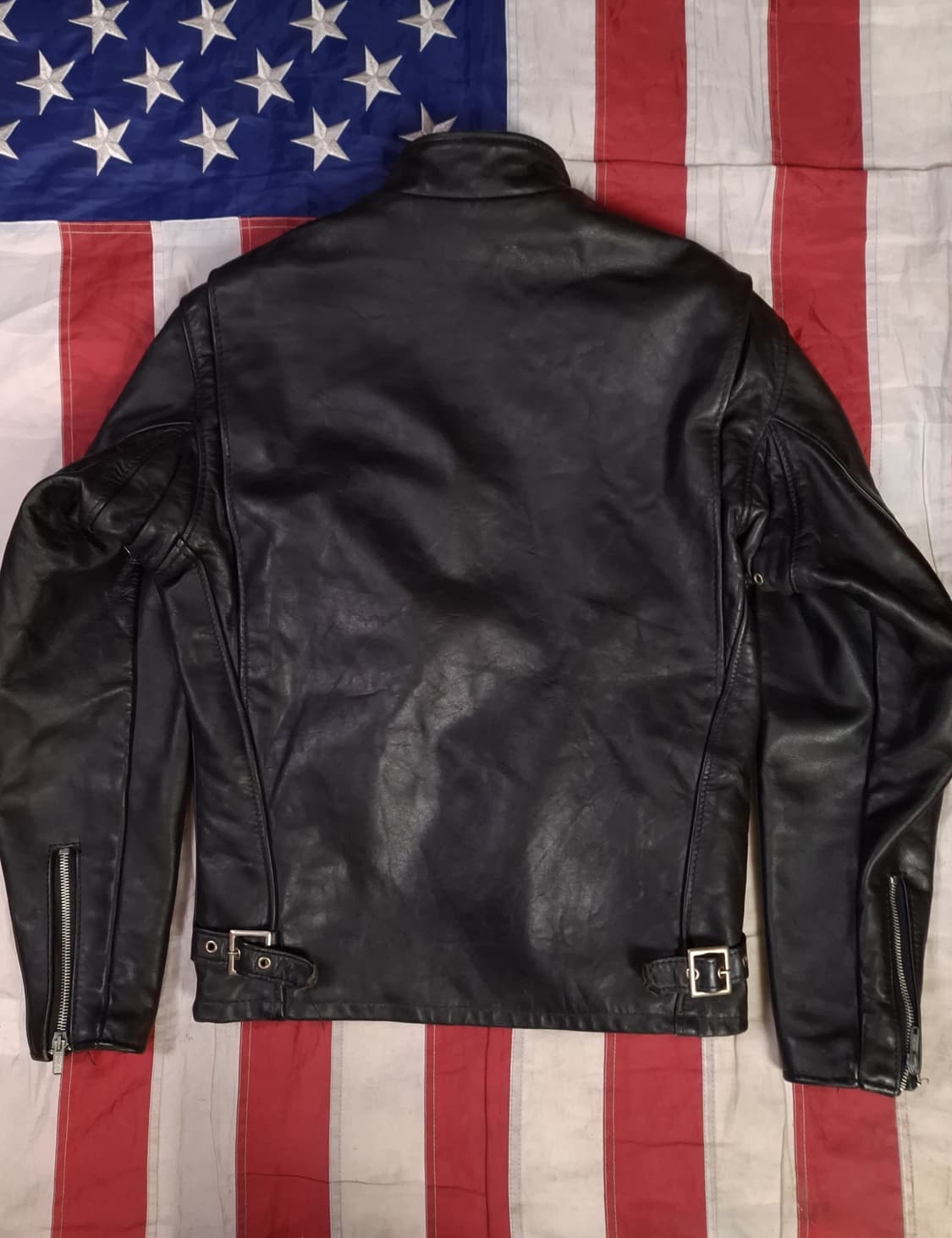 오리지날 미국제조 쇼트 싱글 라이더 자켓 베스트 풀셋트 상품이미지10