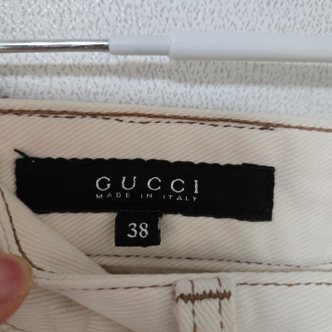 구찌 아이보리 체인 데님팬츠 / 여성 팬츠/ 여성 바지  상품이미지2