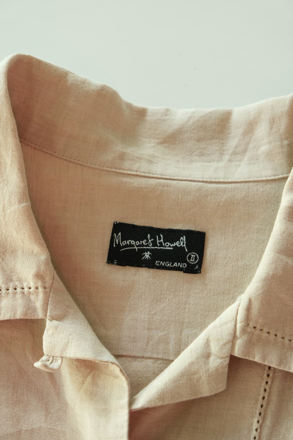 85~90 마가렛호웰 린넨 반팔 블라우스 셔츠 상품이미지4