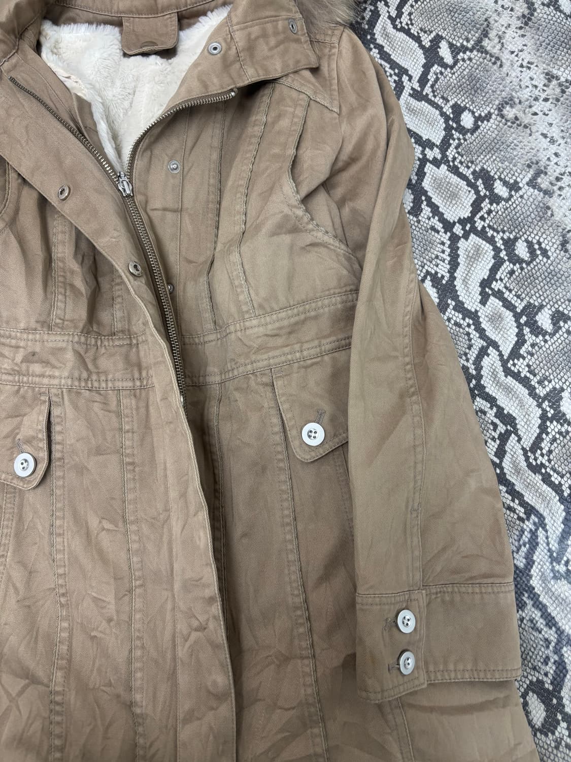 Y2K Grunge Mood Fur Hoodie Jacket 상품이미지8