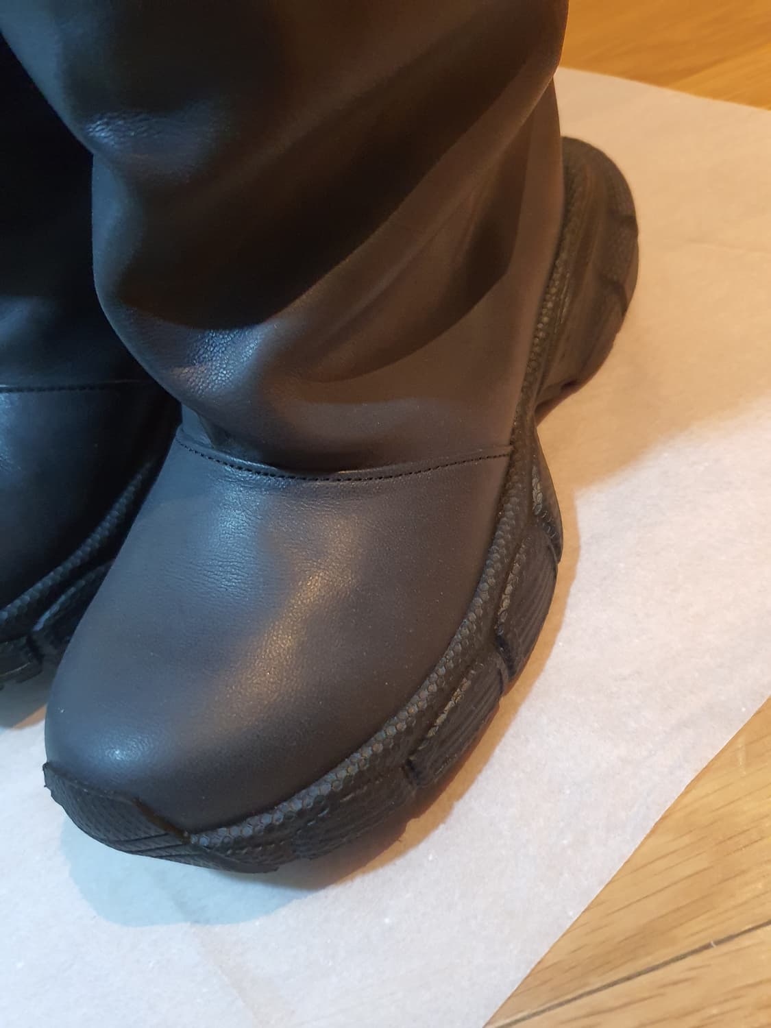 쓰리투에이티 그런지 레더 톨 부츠 블랙 240 상품이미지9