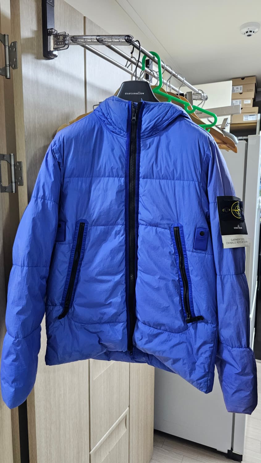 스톤아일랜드 크링클랩스 덕다운 후디 자켓 블루 S(95) 상품이미지1