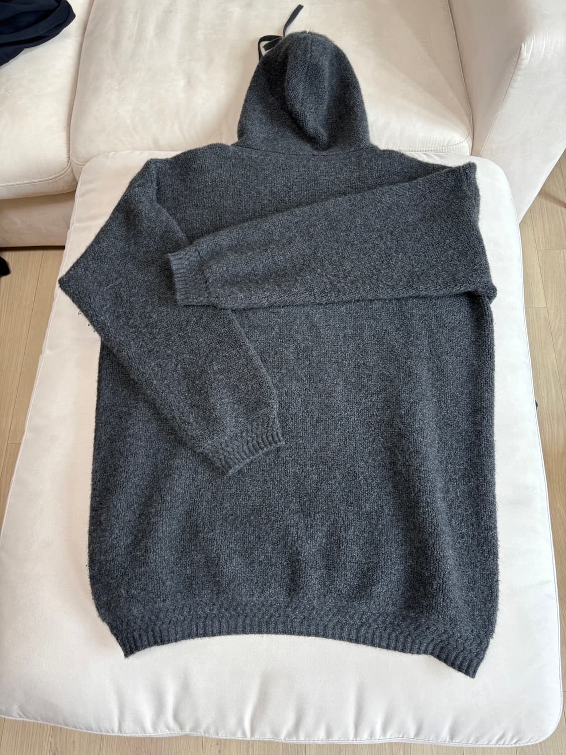 [M] 3man 캐시미어 후드 차콜 상품이미지4