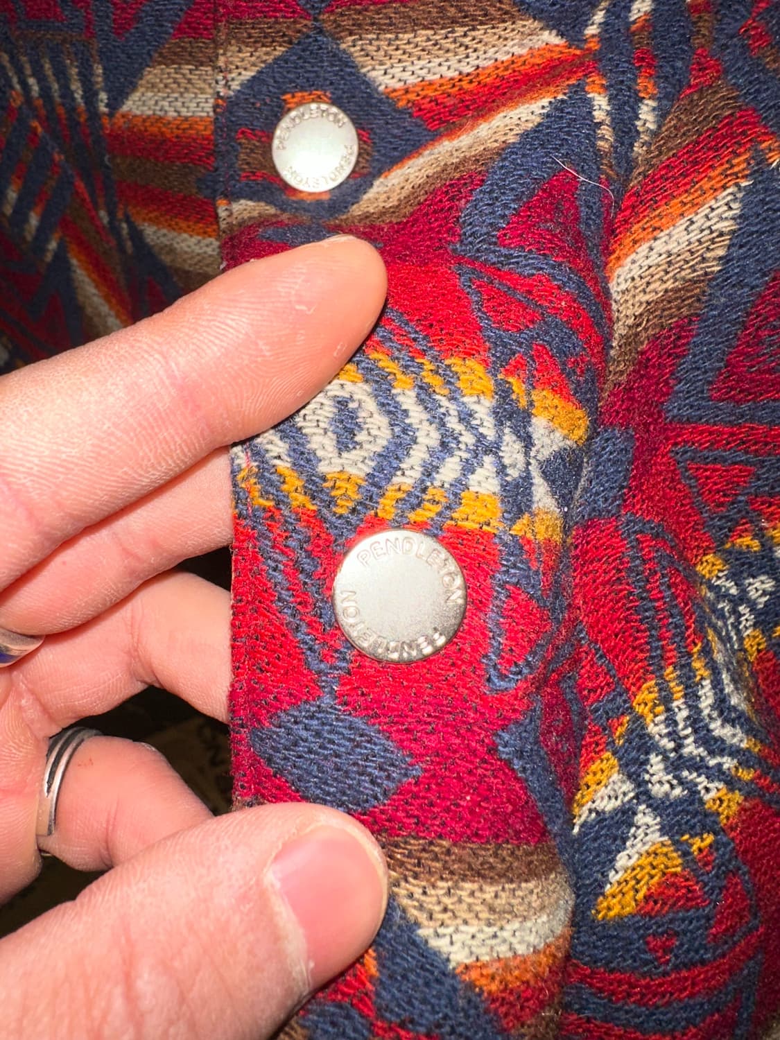 Pendleton aztec shell/wool padded Vest 상품이미지7