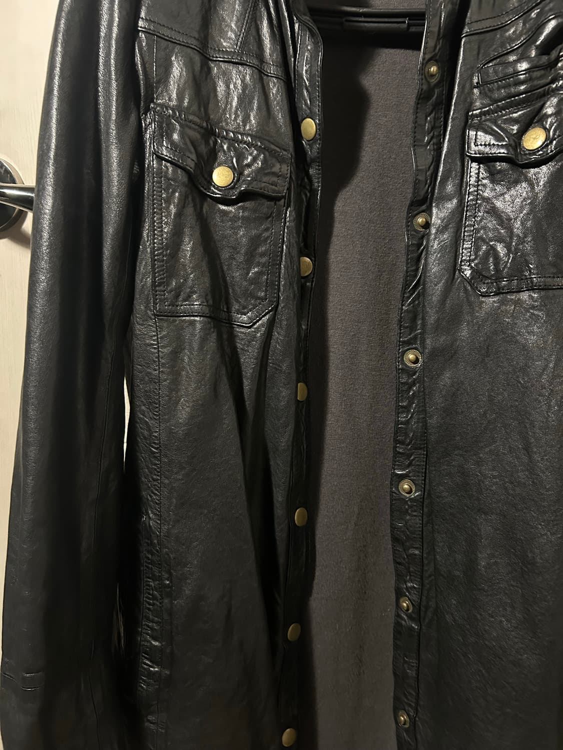 Sheep Skin Leather Hoodie Coat 상품이미지5