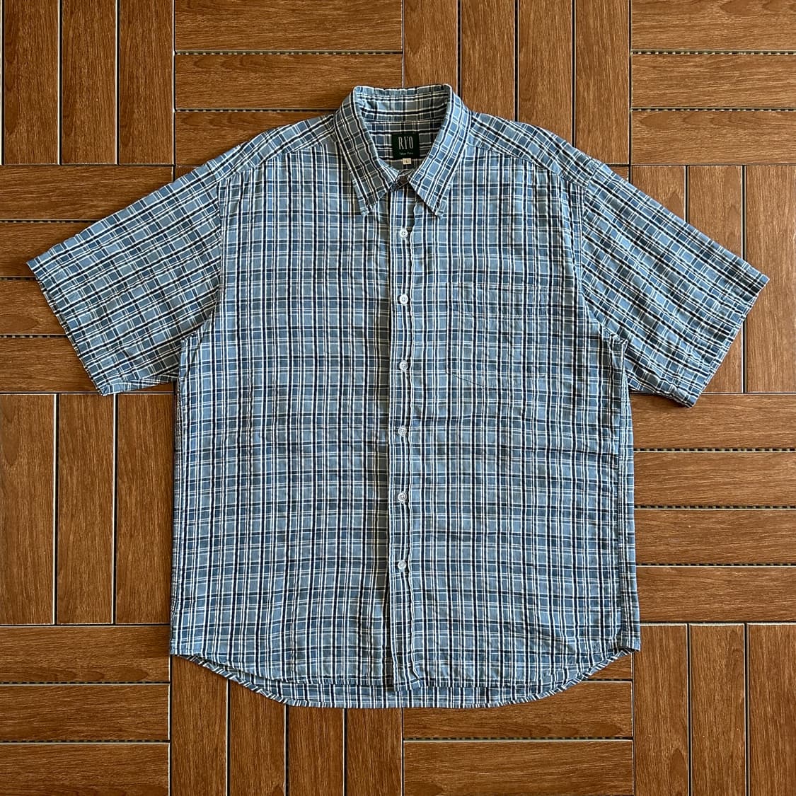 Ryo pocket check cotton 1/2 shirts 상품이미지1