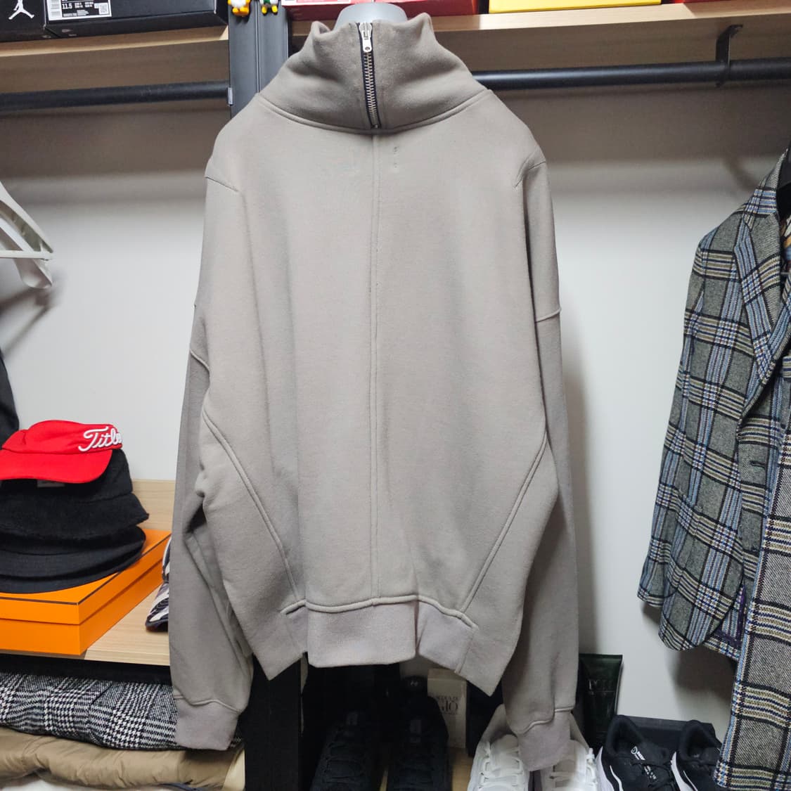 피어오브갓 4th 컬렉션 오버사이즈 모크넥 집업 스웨트 100 상품이미지4