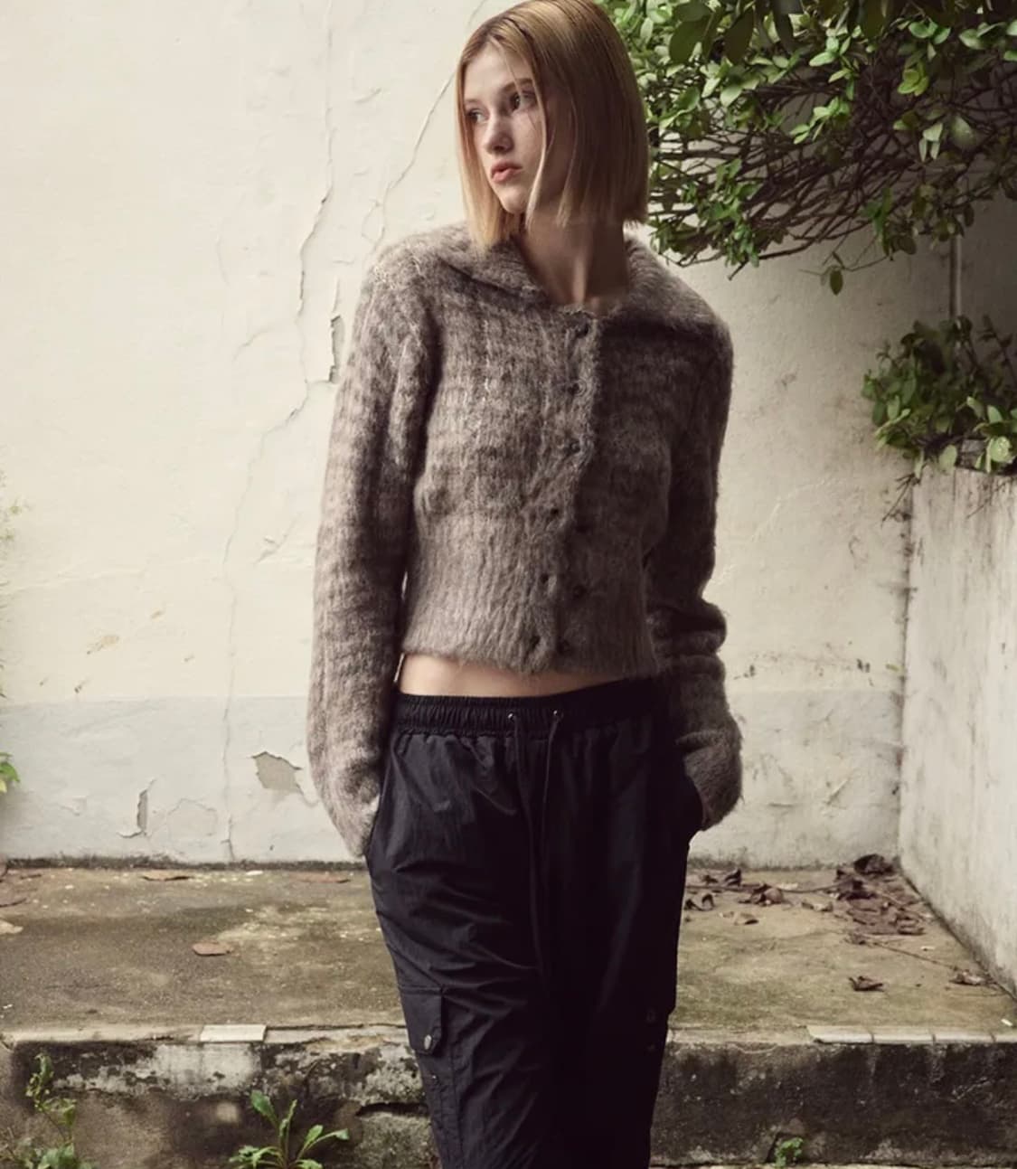 에트몽 Color Blend Brush Knit Card, Brown 상품이미지2