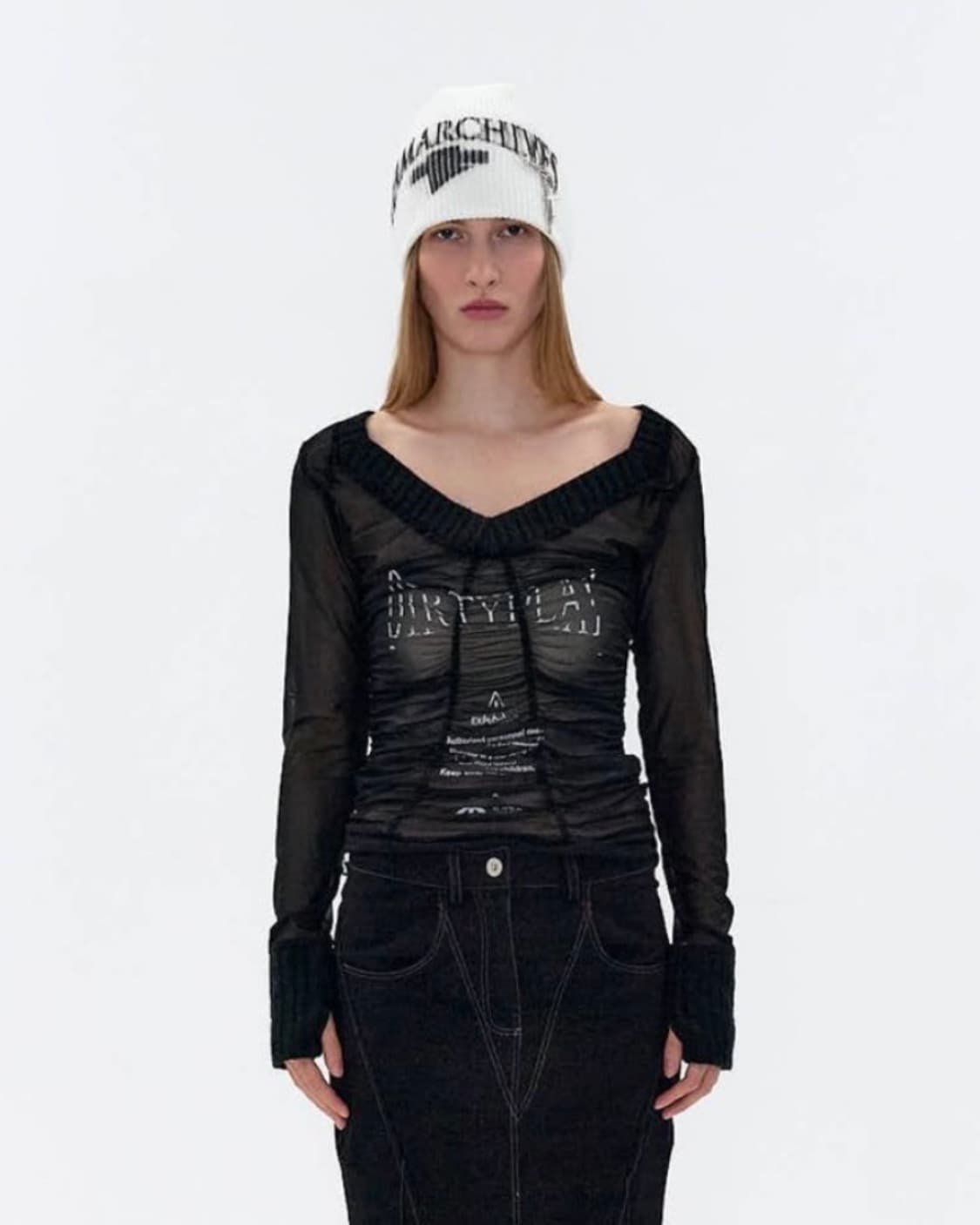 [2000ARCHIVES] F1 SHIRRING MESH TOP  상품이미지1
