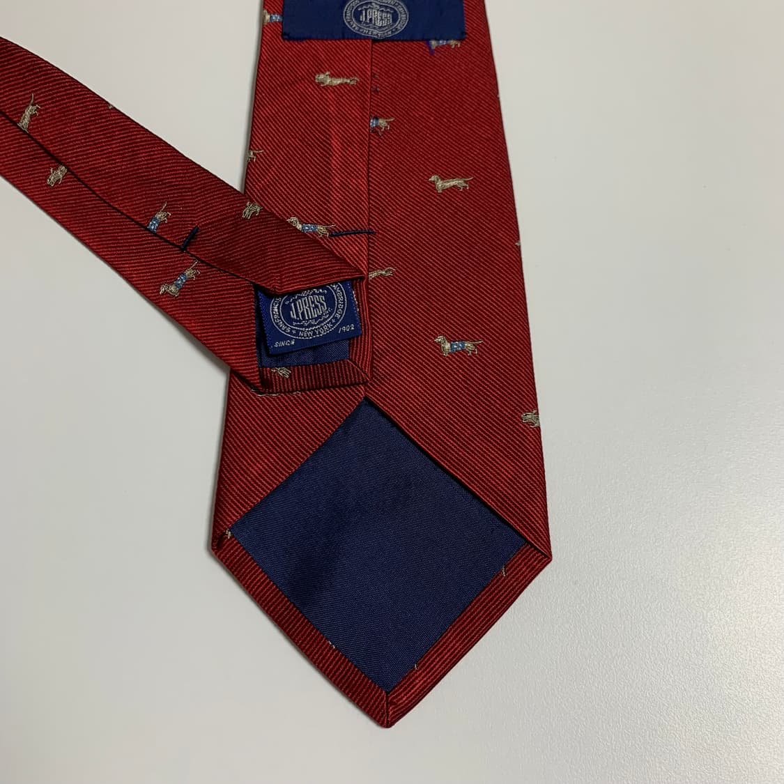 제이프레스 도그패치 명품 100실크 슬림넥타이 A+등급 8.2cm 상품이미지6