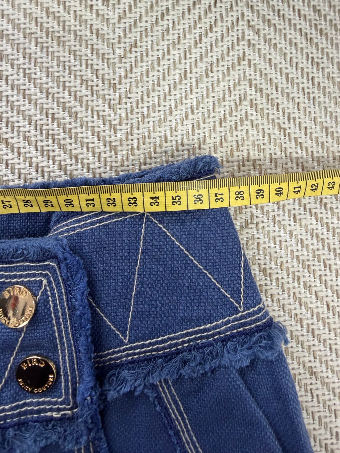 정품) BIRD 버드 한섬 데님느낌 컷오프 스커트 67(28) 상품이미지7