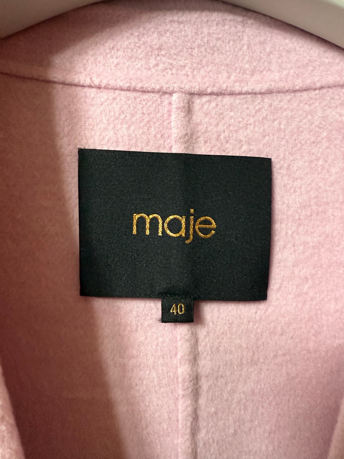 마쥬 핑크 울 코트 상품이미지2