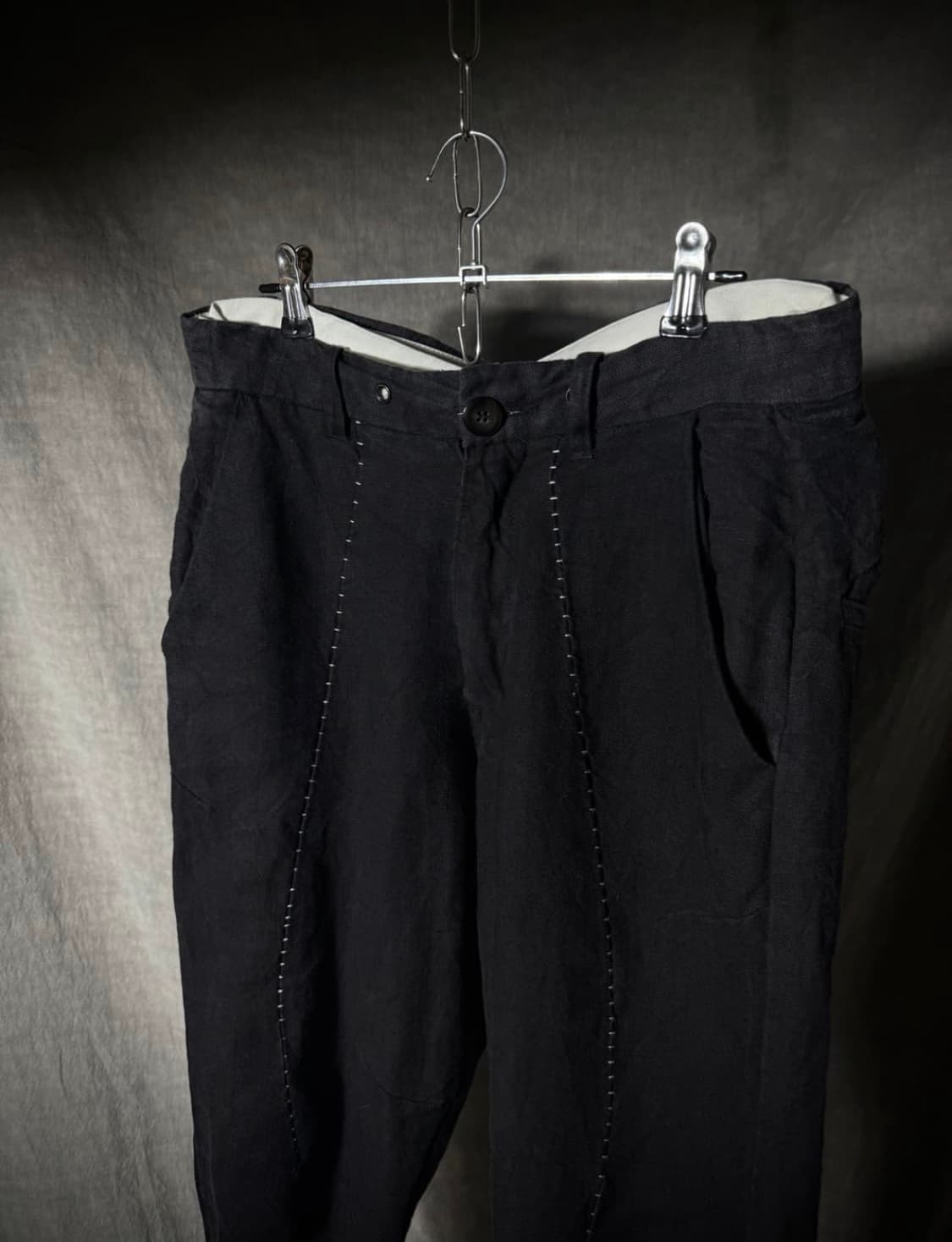KMRii Hand-Stitched Linen capri pants 상품이미지4