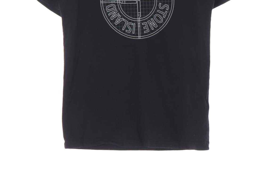 스톤아일랜드 빅 컴파스 로고 블랙 반팔 M 상품이미지4