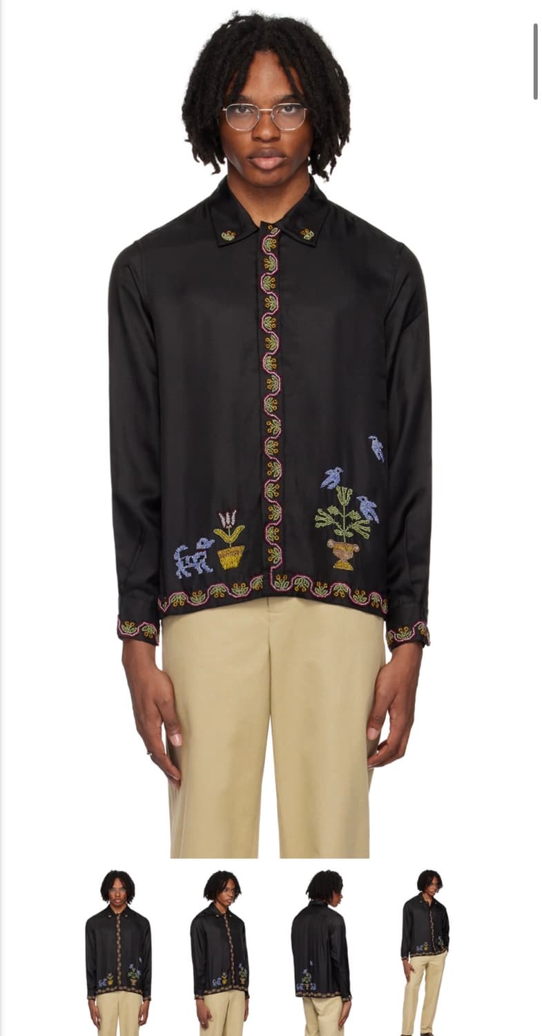 [S 사이즈] 보디 (BODE) 가든 샘플러 롱슬리브실크 셔츠 (새상품) 상품이미지2