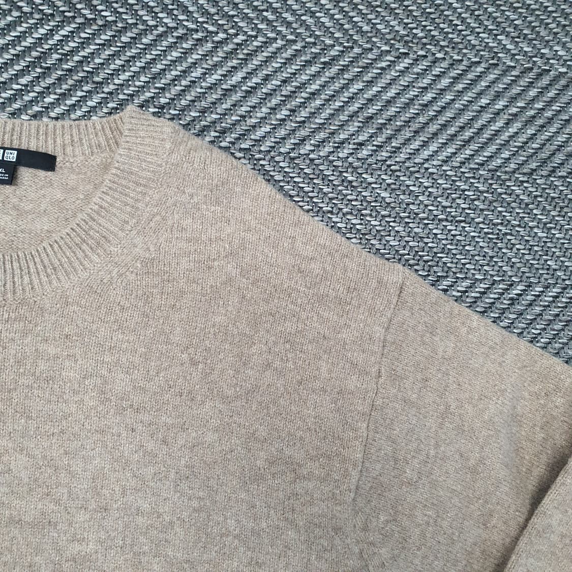 유니클로 울100 긴소매 니트 남자105 상품이미지3
