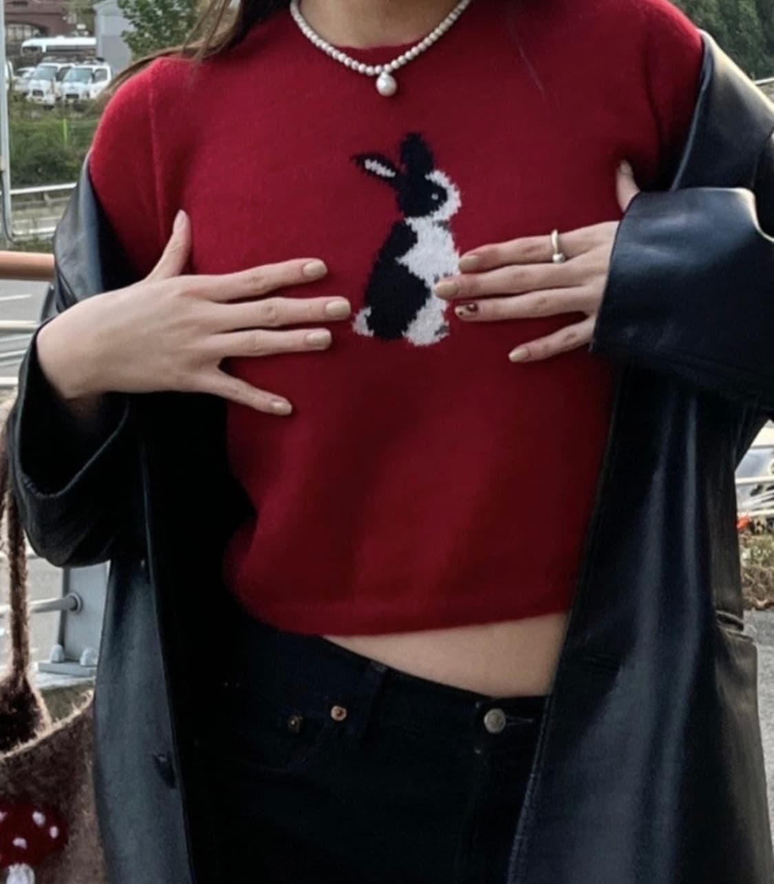 글로니 버니 니트 레드 새상품 상품이미지2