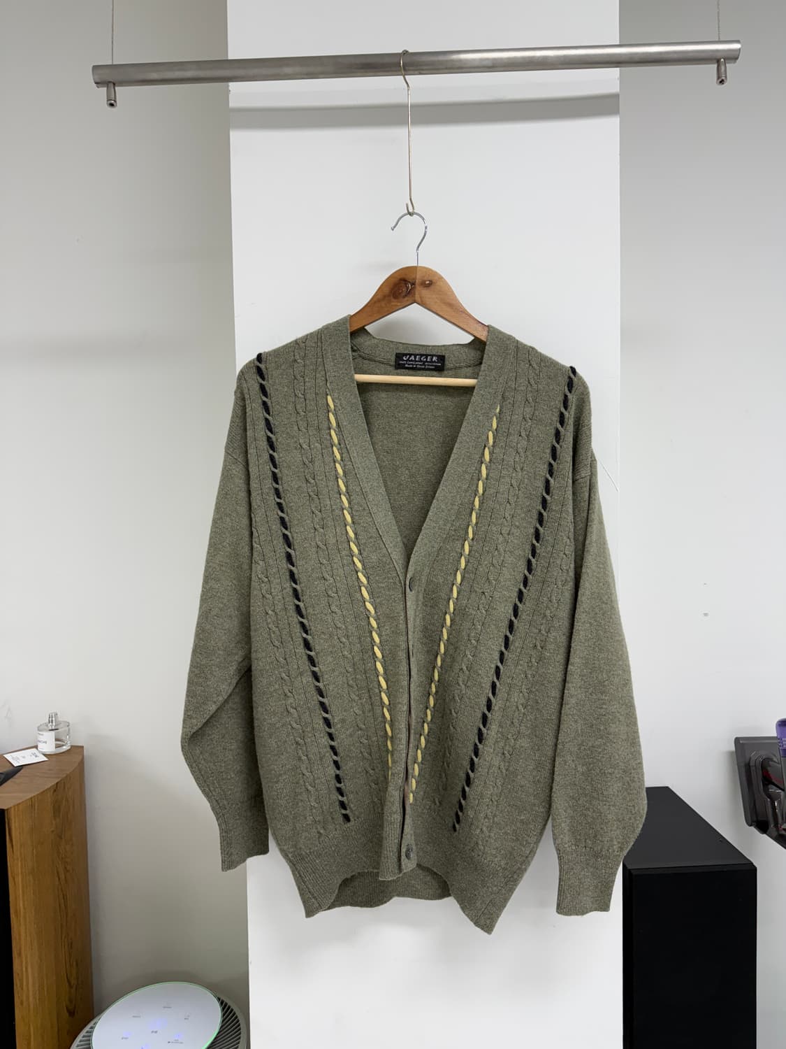 Jaeger 램스울 케이블 가디건 상품이미지1