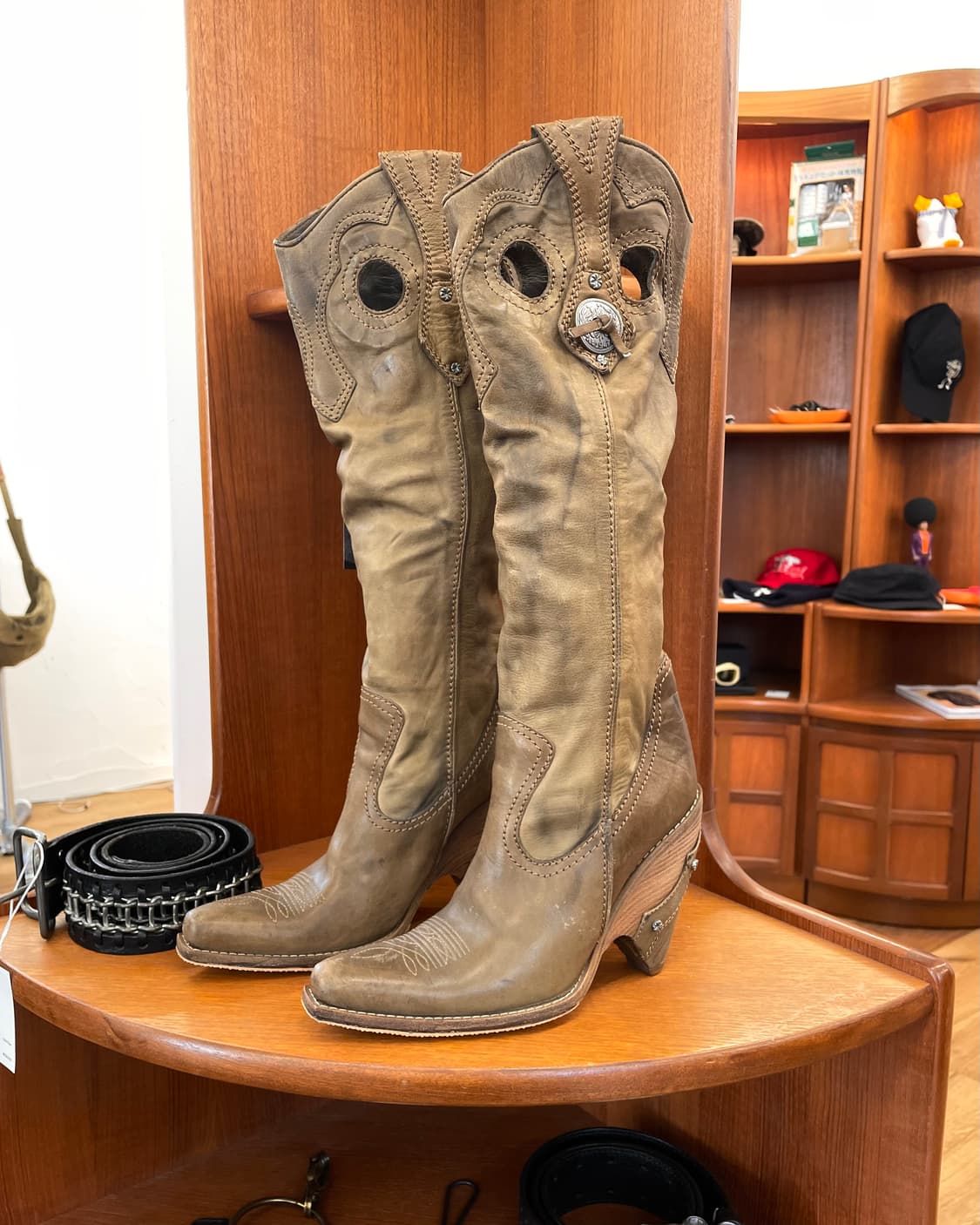 [37] 디올 by 존갈리아노 드레이프 롱 부츠 상품이미지4