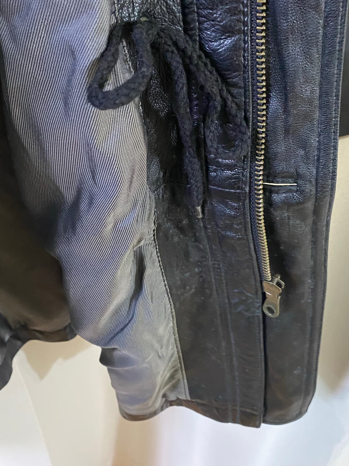 vtg leather parka 상품이미지6