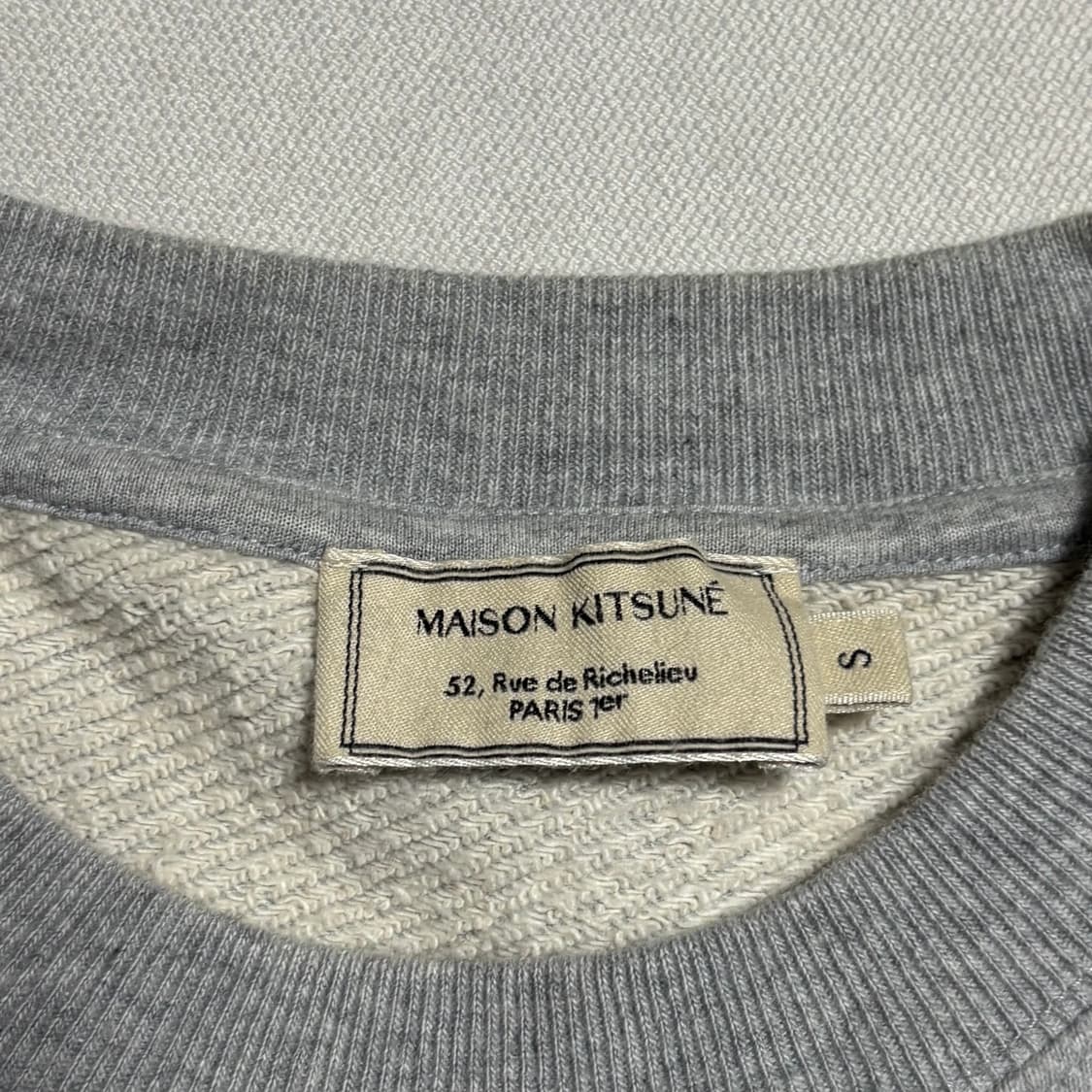 S 메종키츠네 레몬 크루넥 그레이 맨투맨 상품이미지4