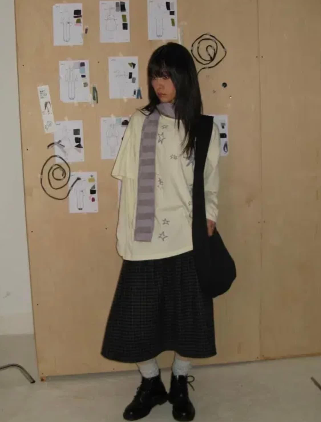 온스카 STARRY DOUBLE SLEEVE T (VANILLA 상품이미지2